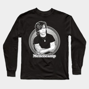 John J. Mellencamp // Retro Fan Art Design Long Sleeve T-Shirt